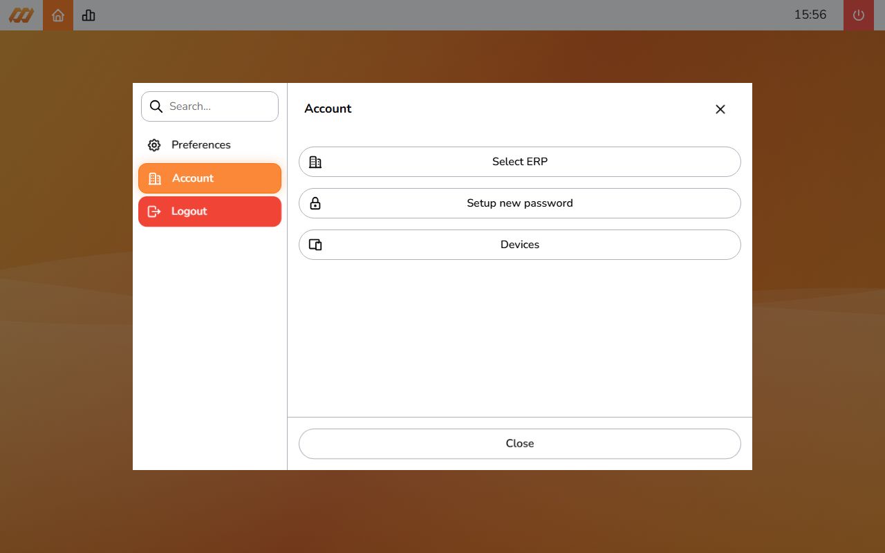 Account tab